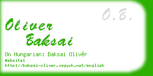 oliver baksai business card